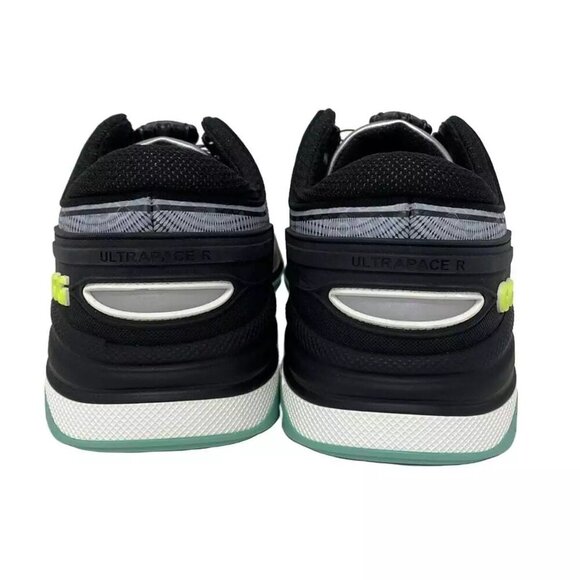 GUCCI Ultra Pace R Low Cut Black White Multi Chemical Fiber Leather 446-121424 - Picture 3 of 7